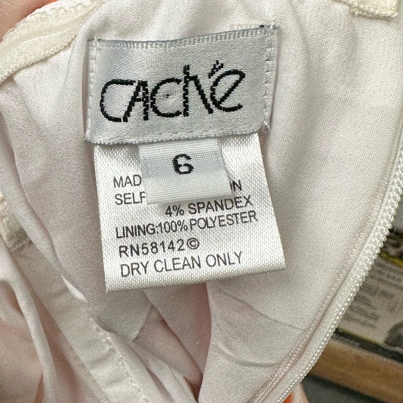 Cache Orange and White Strapless Mini Dress Size 6 - Picture 8 of 9